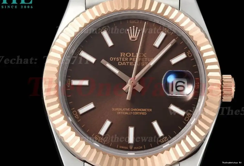 Stk Datejust MY8215 126331 RG GDF SS Brown Jub 41mm 0426